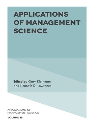 cover image of Applications of Management Science, Volume 19
